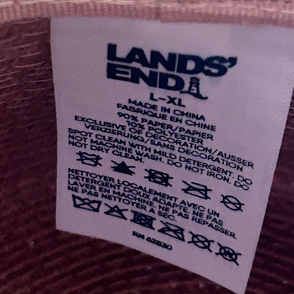 Sun Hats Lands End Face Saver Sun Hat Navy & Mauve L/XL TWO HATS - Picture 5 of 9